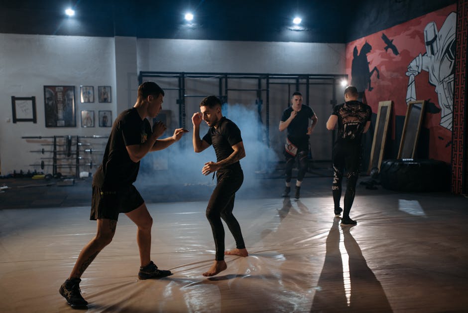 People practicing movement exercises in Colombian office